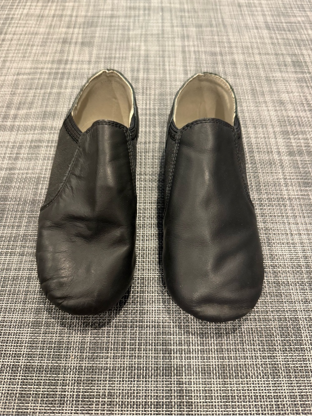 Dynadans Leather Slip-on Jazz Shoe for Girls and Boys 12M Little Kid Black